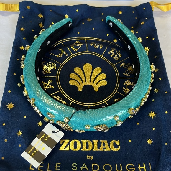 Lele Sadoughi Pices Alice headband in Aquamarine NWT - Picture 10 of 13